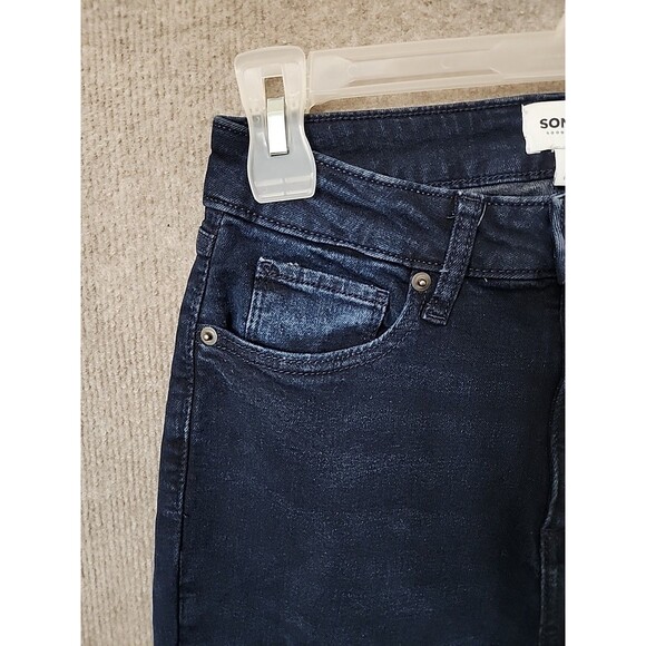 Sonoma Curvy High Rise Straight Jeans Womens 2 Blue Dark Wash Stretch NEW - Picture 3 of 10